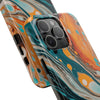 Vibrant Marble Tough Phone Case - Unique Artistic Design for Protection