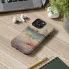 Mountain Blossom Tough Phone Case - Durable Phone Protector with Cherry Blossom and Scenic Design