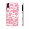 Chic Floral Tough Phone Case - Stylish Pink Frame Design