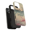 Mountain Blossom Tough Phone Case - Durable Phone Protector with Cherry Blossom and Scenic Design