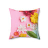 Floral Print Square Pillow - Brighten Up Your Space!