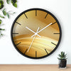 Elegant Gold Wave Wall Clock - Modern Home Decor Accents