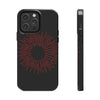 Bold Red Starburst Tough Phone Case - Durable Protection for Style and Safety