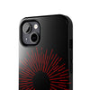 Bold Red Starburst Tough Phone Case - Durable Protection for Style and Safety