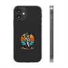 Retro Skeleton Clear Phone Case | Vibrant Design for Trendsetters