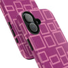 Vibrant Pink Geometric Tough Phone Case - Stylish and Durable Protection