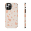 Chic Tough Phone Case with Abstract Blush Spots