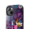 Whimsical Tough Phone Case - Colorful Animal and Floral Design