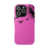 Halloween Bat Pattern Tough Phone Case - Pink Spooky Protection