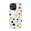 Colorful Polka Dot Tough Phone Case - Durable & Stylish for Everyday Use