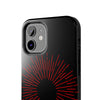 Bold Red Starburst Tough Phone Case - Durable Protection for Style and Safety