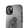 Stylish Tough Phone Cases with Artful Line Drawing - Perfect Gift for Teens and Young Adults