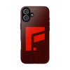 Durable Tough Phone Case - Stylish Red Wood Design for Protection