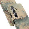 Mountain Blossom Tough Phone Case - Durable Phone Protector with Cherry Blossom and Scenic Design