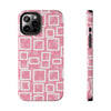 Chic Floral Tough Phone Case - Stylish Pink Frame Design