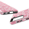 Chic Floral Tough Phone Case - Stylish Pink Frame Design