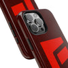 Durable Tough Phone Case - Stylish Red Wood Design for Protection