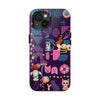 Whimsical Tough Phone Case - Colorful Animal and Floral Design