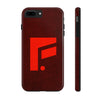 Durable Tough Phone Case - Stylish Red Wood Design for Protection