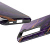 Elegant Purple Marble Tough Phone Case with Gold Accents