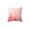 Romantic Heart-Themed Square Pillow - Perfect for Valentine's Day Decor