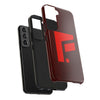 Durable Tough Phone Case - Stylish Red Wood Design for Protection