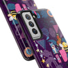 Whimsical Tough Phone Case - Colorful Animal and Floral Design