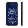 Artistic Tough Phone Case - Tribal Cat Design