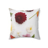 Floral Decor Square Pillow - Elegant Botanical Design for Home