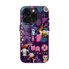 Whimsical Tough Phone Case - Colorful Animal and Floral Design