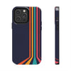 Retro Rainbow Tough Phone Case - Durable Protection for Your Device