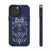 Artistic Tough Phone Case - Tribal Cat Design