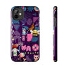 Whimsical Tough Phone Case - Colorful Animal and Floral Design