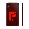 Durable Tough Phone Case - Stylish Red Wood Design for Protection