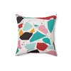 Modern Abstract Decor Pillow | Spun Polyester Square Pillow - Vibrant Geometric Design for Home Accent