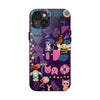 Whimsical Tough Phone Case - Colorful Animal and Floral Design