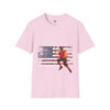 USA Flag Teens T-Shirt, Comfort Summer Wear, Trendy Fashion Tee, Softstyle Tee, Unisex Tee