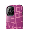 Vibrant Pink Geometric Tough Phone Case - Stylish and Durable Protection