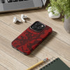 Bold Red Abstract Tough Phone Case - Durable & Unique Protection