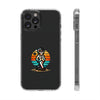 Retro Skeleton Clear Phone Case | Vibrant Design for Trendsetters