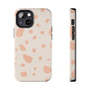 Chic Tough Phone Case with Abstract Blush Spots