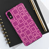 Vibrant Pink Geometric Tough Phone Case - Stylish and Durable Protection