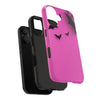 Halloween Bat Pattern Tough Phone Case - Pink Spooky Protection