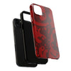 Bold Red Abstract Tough Phone Case - Durable & Unique Protection