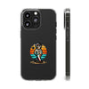 Retro Skeleton Clear Phone Case | Vibrant Design for Trendsetters