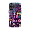 Whimsical Tough Phone Case - Colorful Animal and Floral Design