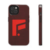 Durable Tough Phone Case - Stylish Red Wood Design for Protection