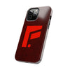 Durable Tough Phone Case - Stylish Red Wood Design for Protection