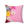 Floral Print Square Pillow - Brighten Up Your Space!