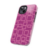 Vibrant Pink Geometric Tough Phone Case - Stylish and Durable Protection